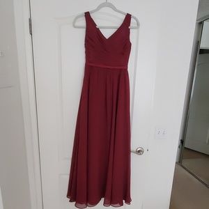 Alfred angelo burgundy bridesmaid dress